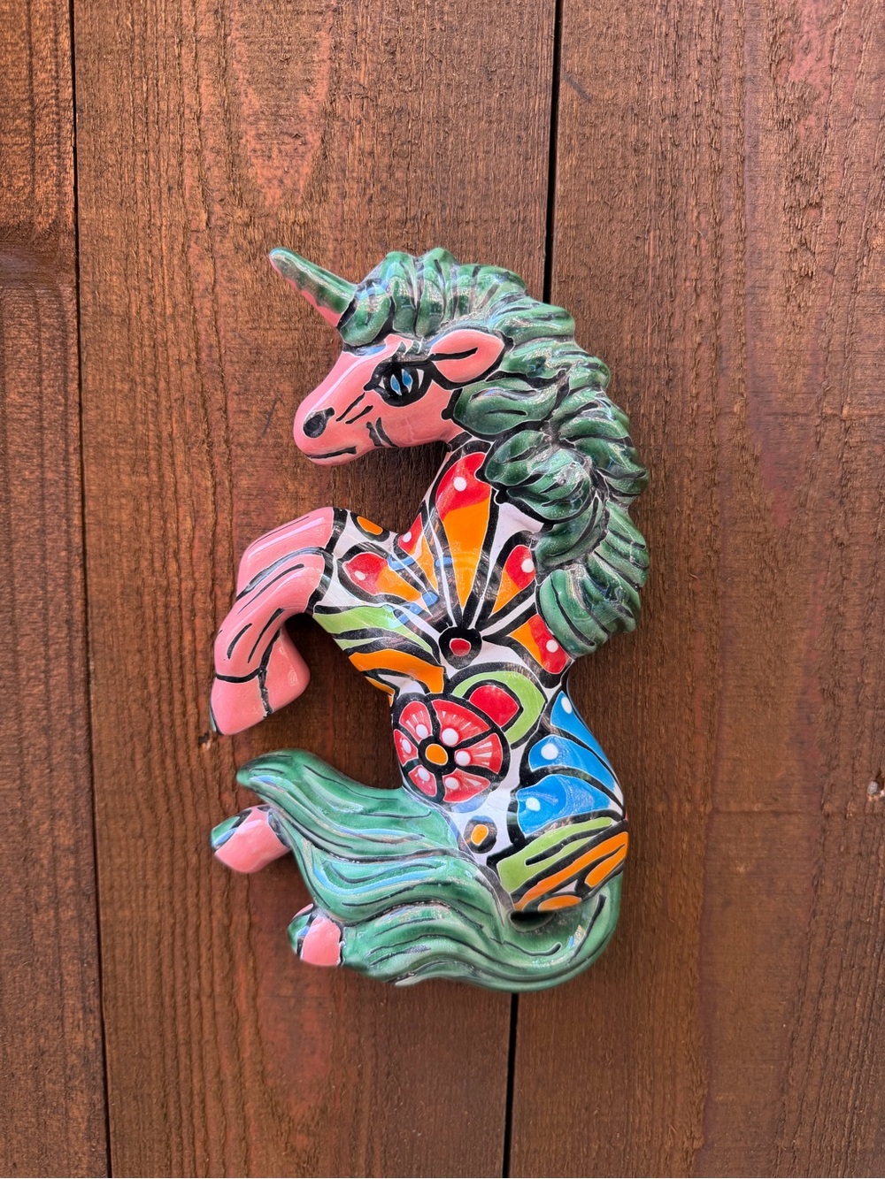 Colorful Talavera Unicorn Wall Art - Multicolor